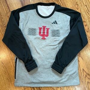 Men’s Indiana Hoosiers Adidas Aeroready Fleece Sweatshirt. Size Large.